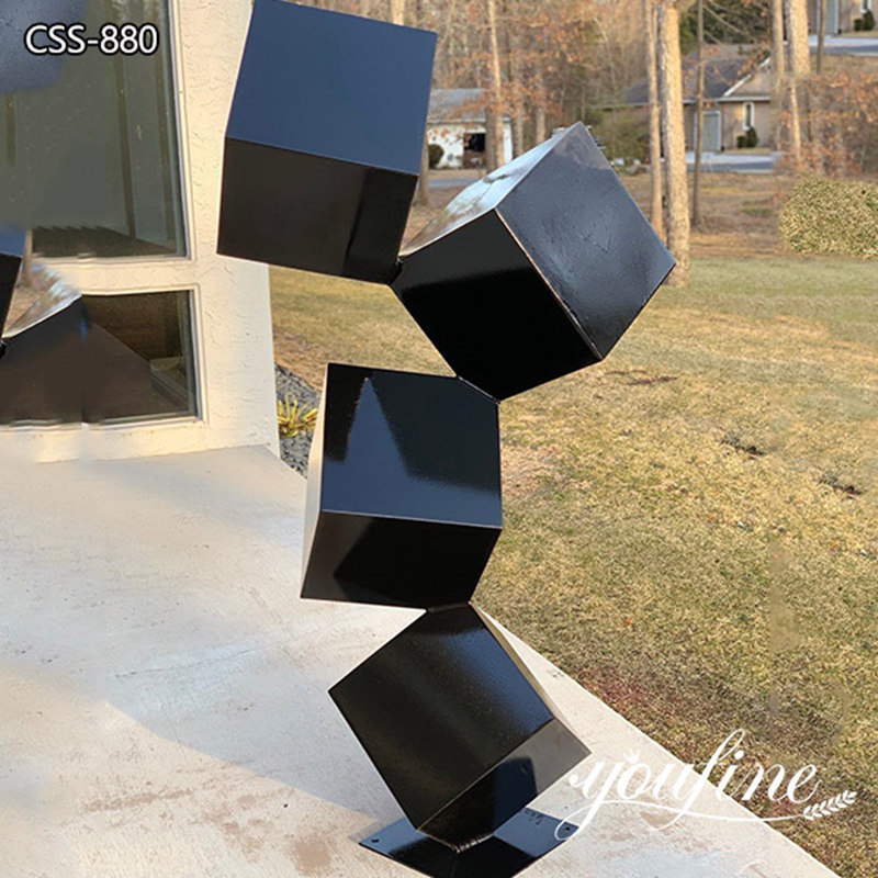 Black Metal Sculpture Stainless Steel Outdoor Decor Supplier CSS-880