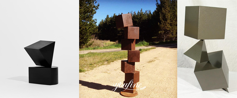 Cube metal garden sculptures- YouFine Sculpture (2)