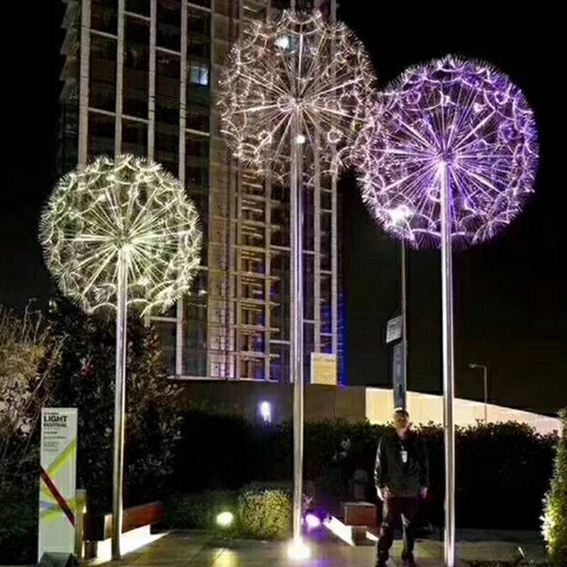 Outdoor Light Dandelion Sculpture - YouFine Sculpture 