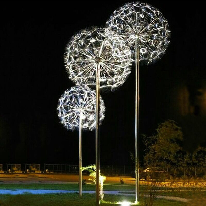 Outdoor Light Dandelion Sculpture - YouFine Sculpture 