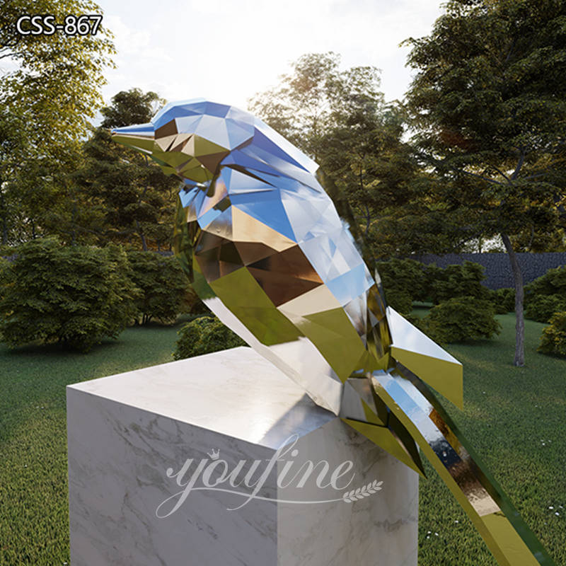 Stainless Steel Geometric Outdoor Metal Bird Sculpture CSS-867 (3)