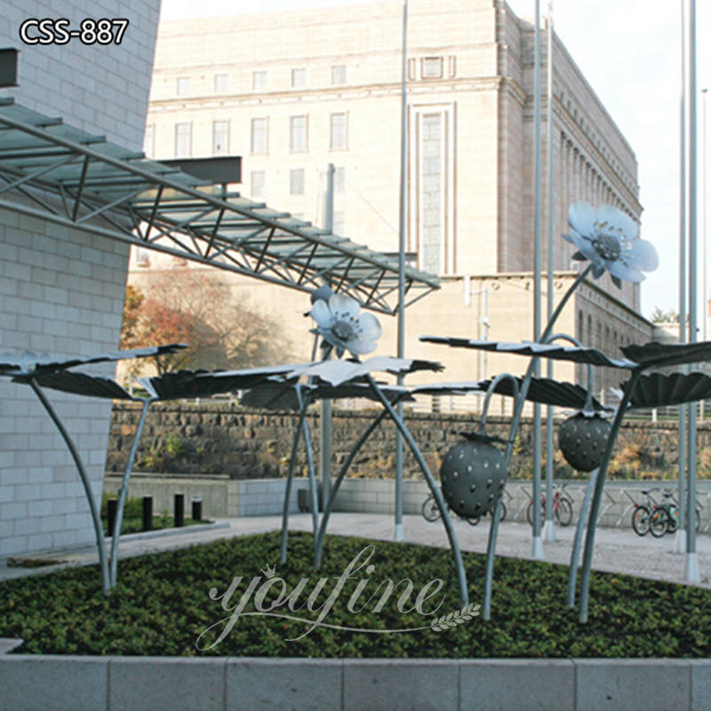 Stainless Steel Outdoor Strawberry Sculpture for Sale CSS-887 - Garden Metal Sculpture - 3
