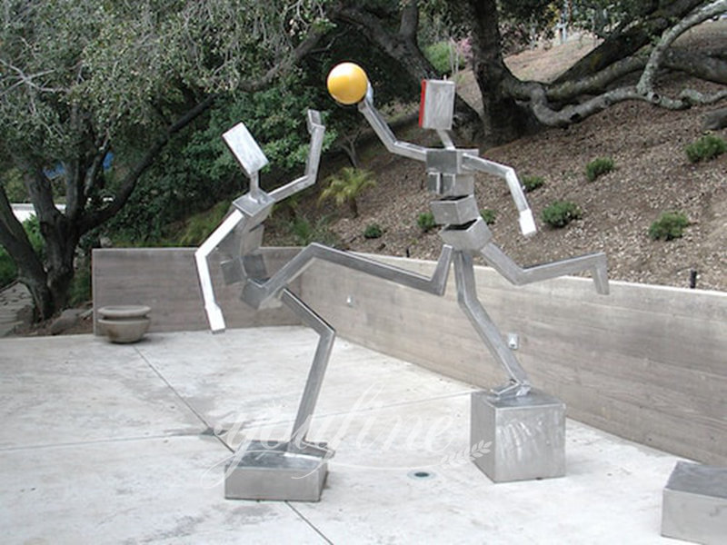 Abstract Figure Metal Cycling Sculpture for Sale CSS-882 - Garden Metal Sculpture - 5