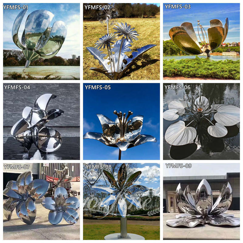 Birth Flower Metal Sculpture Water Feature Supplier CSS-776 - Abstract Water Sculpture - 3