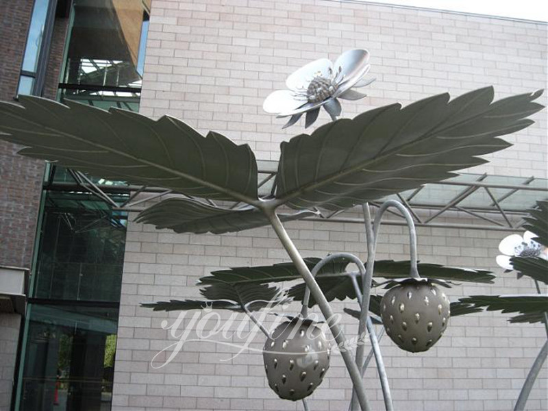Stainless Steel Outdoor Strawberry Sculpture for Sale CSS-887 - Garden Metal Sculpture - 5