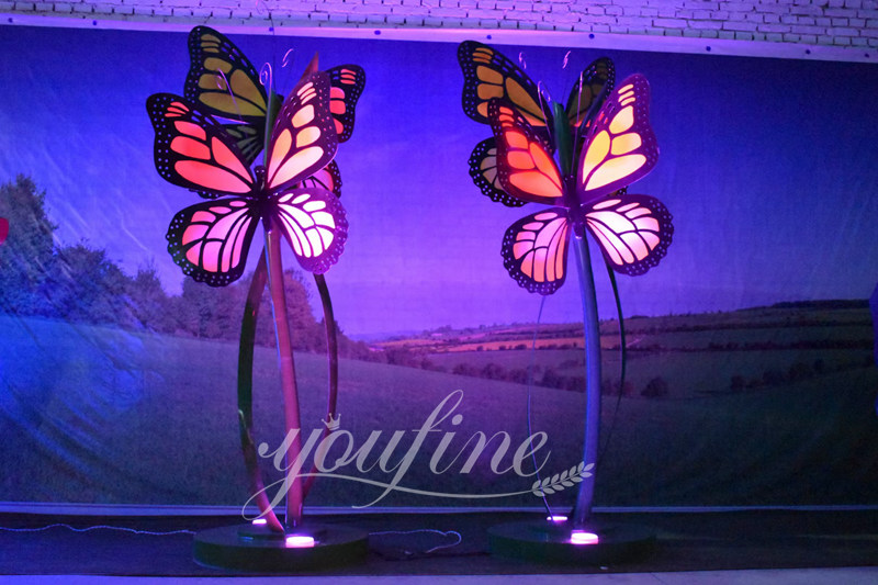 light butterfly metal sculpture -YouFine Sculpture