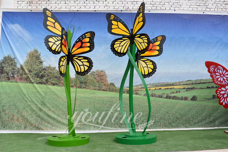 light butterfly metal sculpture -YouFine Sculpture