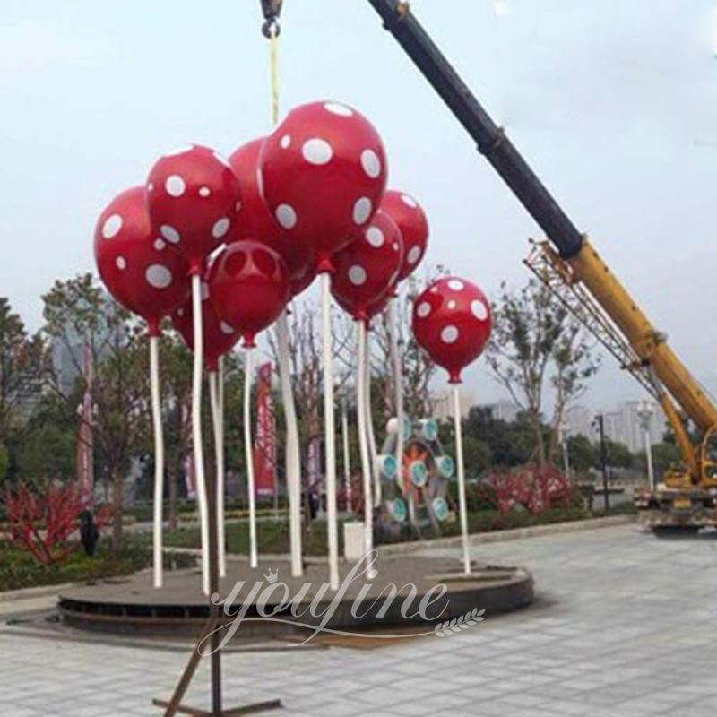 Colorful Metal Balloon Sculpture Large Outdoor Decor Supplier CSS-877 - Garden Metal Sculpture - 4