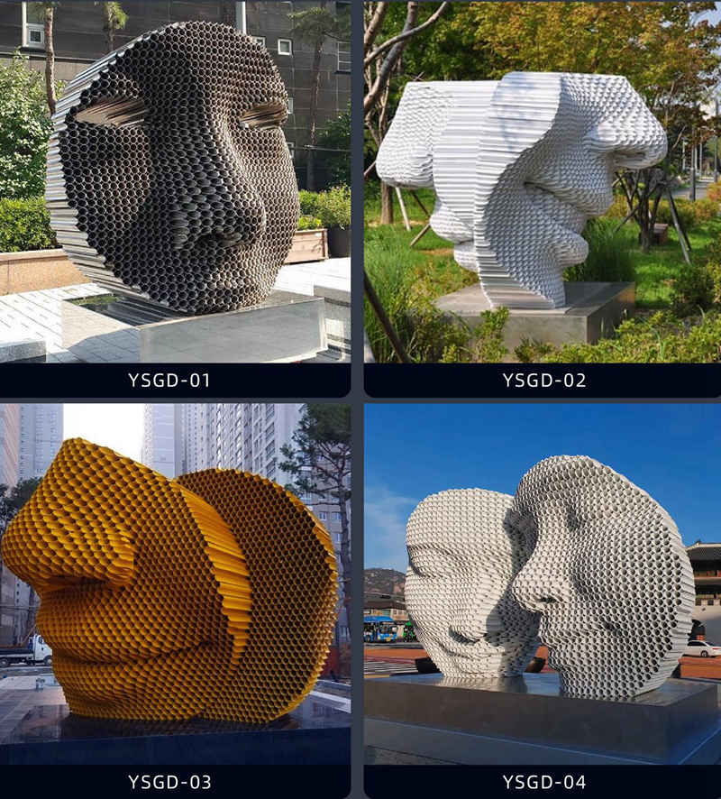 Metal Tube Abstract Figure Sculpture Figurative Art Decor CSS-888 - Center Square - 3