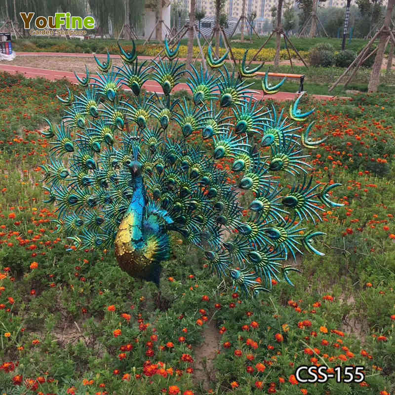 metal peacock lawn ornament - YouFine Sculpture (1)