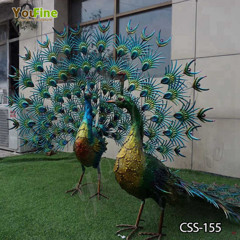 metal peacock statue - YouFine Sculpture (2)