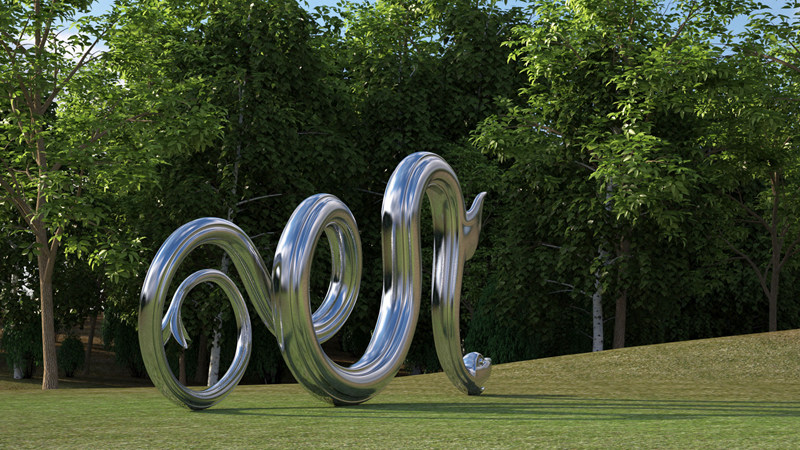 Modern Polished Stainless Steel Public Art Sculpture Installation CSS-902 - Garden Metal Sculpture - 2