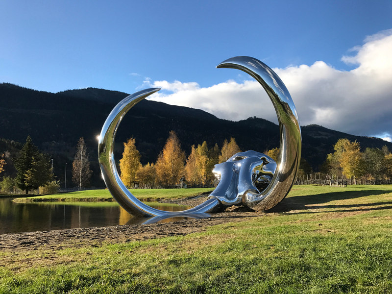 Modern Polished Stainless Steel Public Art Sculpture Installation CSS-902 - Garden Metal Sculpture - 13