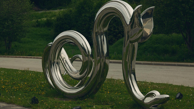 Modern Polished Stainless Steel Public Art Sculpture Installation CSS-902 - Garden Metal Sculpture - 7