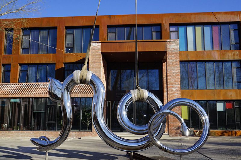 Modern Polished Stainless Steel Public Art Sculpture Installation CSS-902 - Garden Metal Sculpture - 23