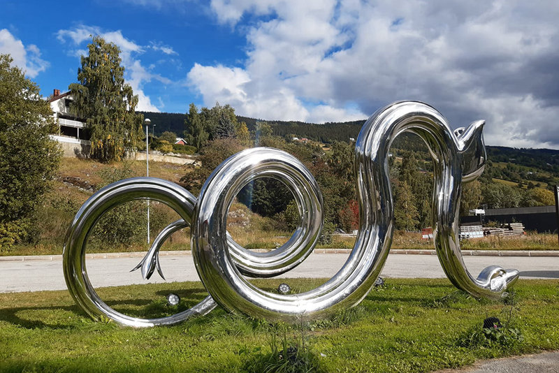 Modern Polished Stainless Steel Public Art Sculpture Installation CSS-902 - Garden Metal Sculpture - 1