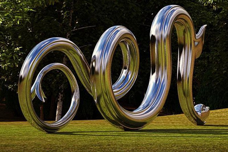 Modern Polished Stainless Steel Public Art Sculpture Installation CSS-902 - Garden Metal Sculpture - 8