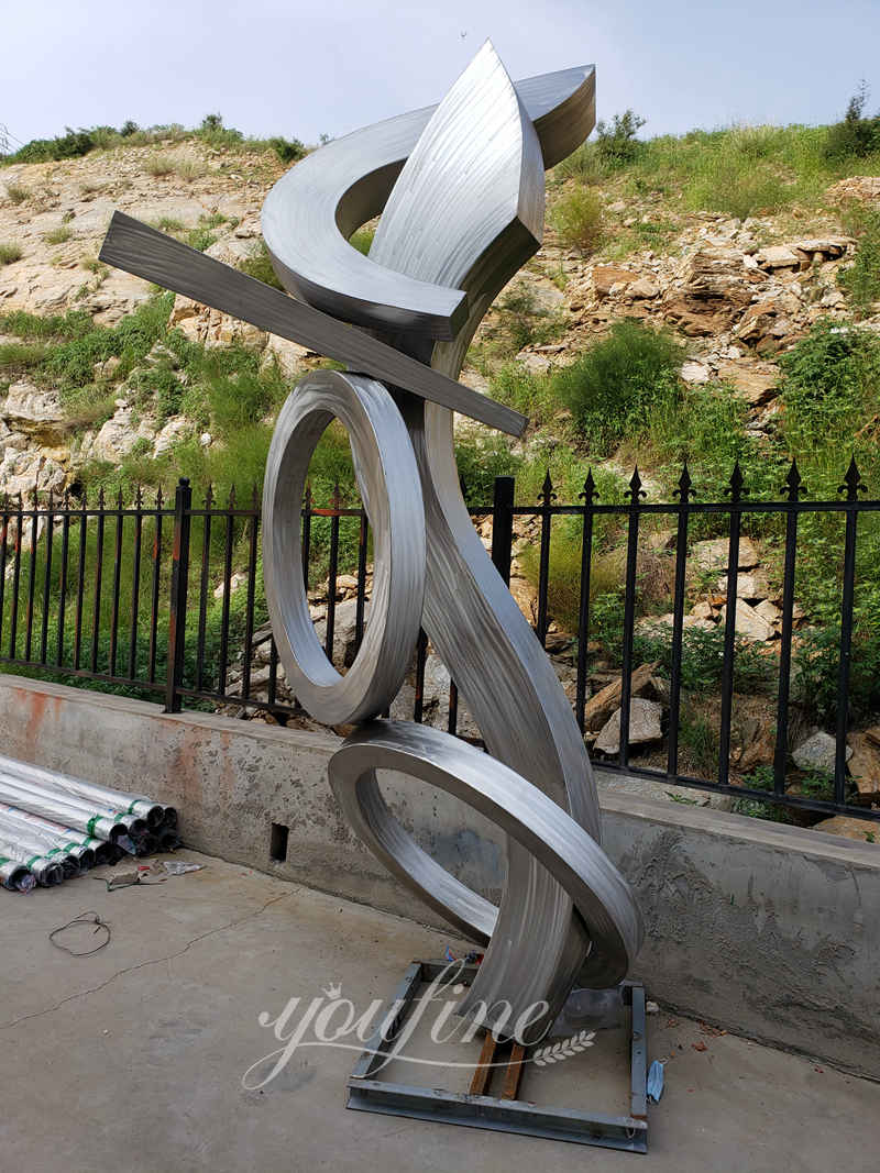 Modern Abstract Large Metal Yard Sculptures for Sale CSS-38 - Garden Metal Sculpture - 3