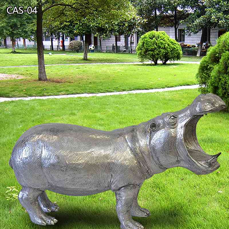 Modern Metal Hippo Aluminum Outdoor Sculpture CAS-04 - Aluminum Sculpture - 2