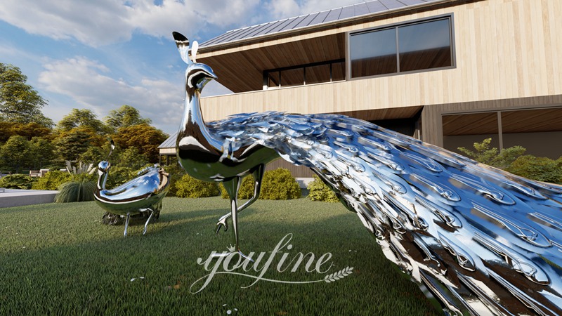 peacock metal yard art - YouFine Sculpture