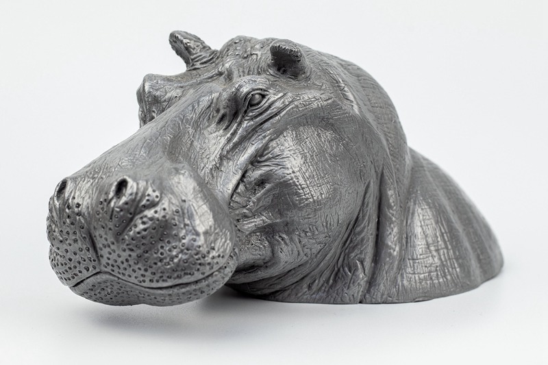 Modern Metal Hippo Aluminum Outdoor Sculpture CAS-04 - Aluminum Sculpture - 5