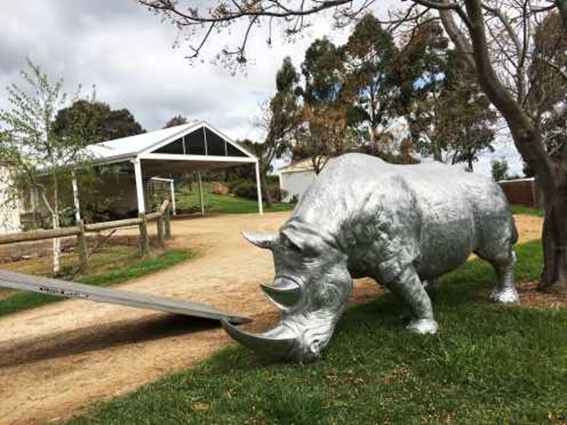 Modern Metal Hippo Aluminum Outdoor Sculpture CAS-04 - Aluminum Sculpture - 4