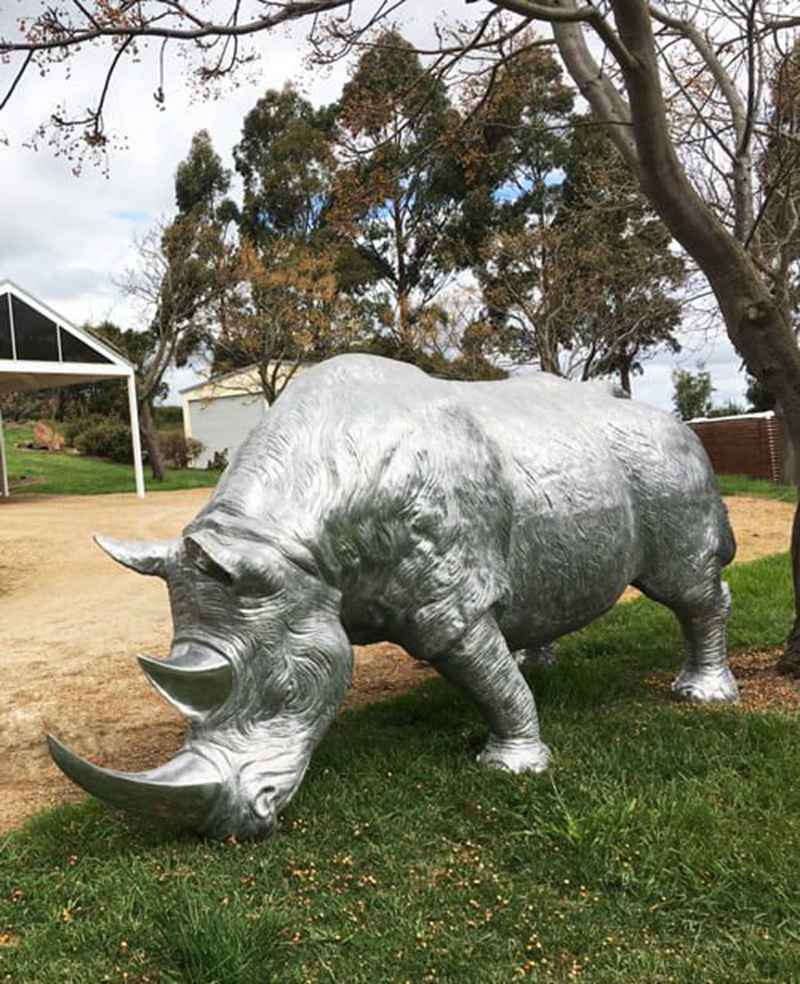 Modern Metal Hippo Aluminum Outdoor Sculpture CAS-04 - Aluminum Sculpture - 3