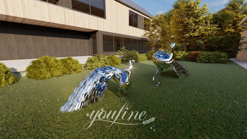 peacock metal yard art - YouFine Sculpture (3)