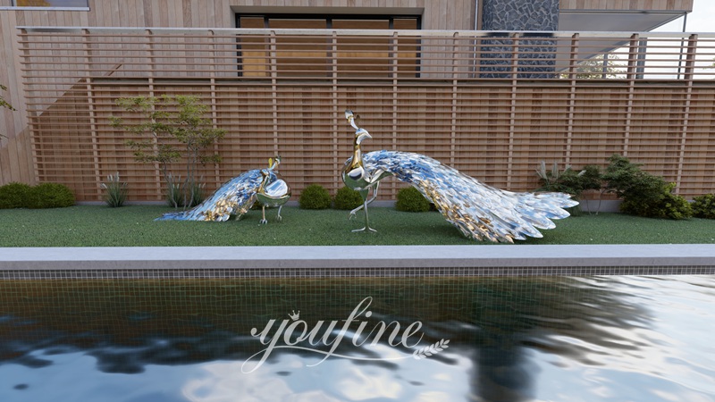 peacock sculpture for garden - YouFine Sculpture