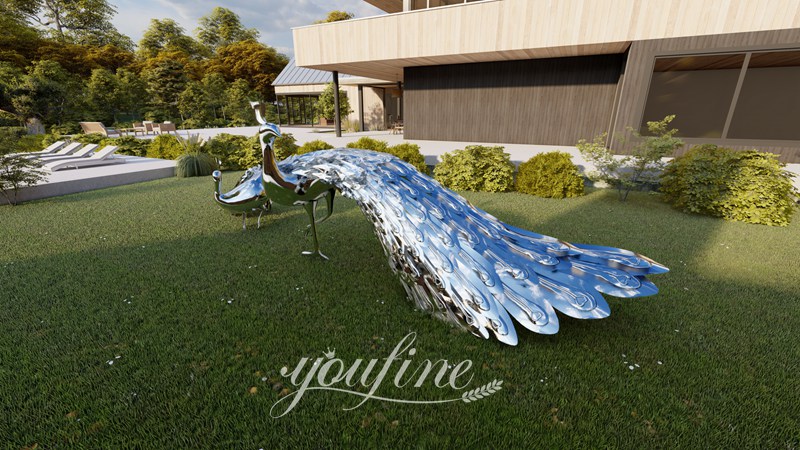 peacock sculpture for garden - YouFine Sculpture