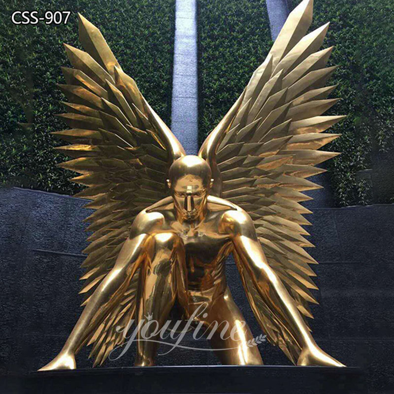 Outdoor Public Metal Angel Sculpture Modern Decor Supplier CSS-907 - Center Square - 2