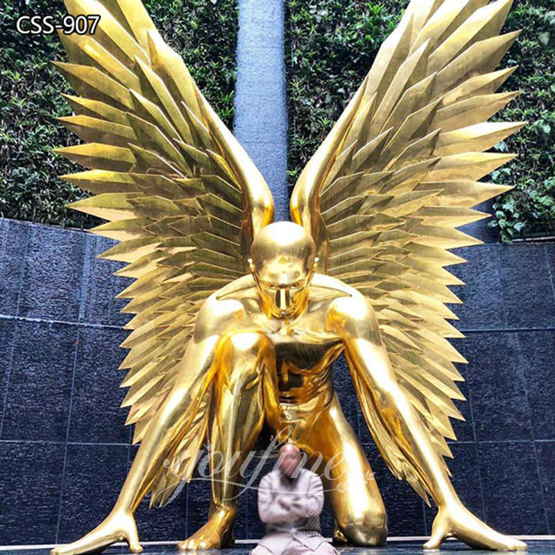Outdoor Public Metal Angel Sculpture Modern Decor Supplier CSS-907 - Center Square - 1