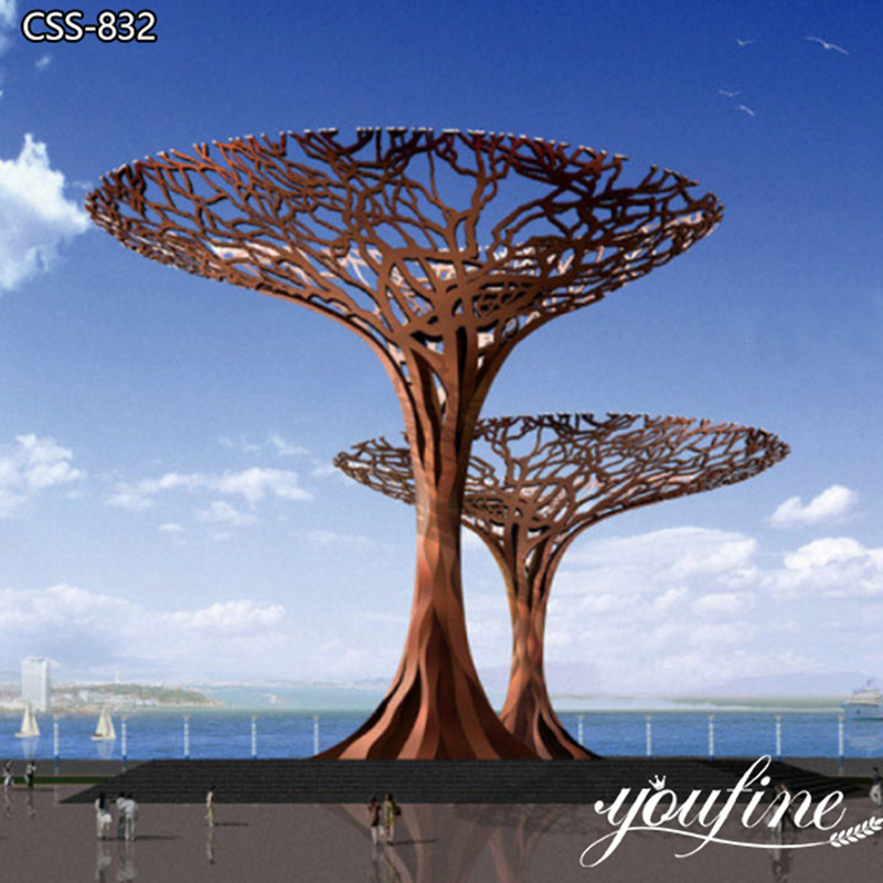 Public Art Large Metal Tree Sculpture Manufacturer CSS-832