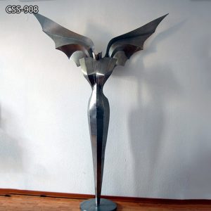 Stainless Steel Abstract Modern Angel Statue Indoor Light Decor CSS-908