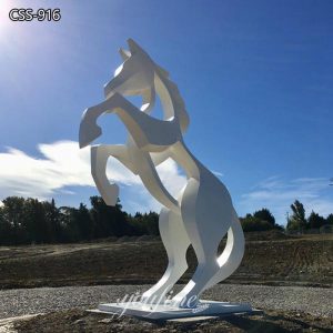 Stainless Steel Large Rearing Horse Statue for Sale CSS-916