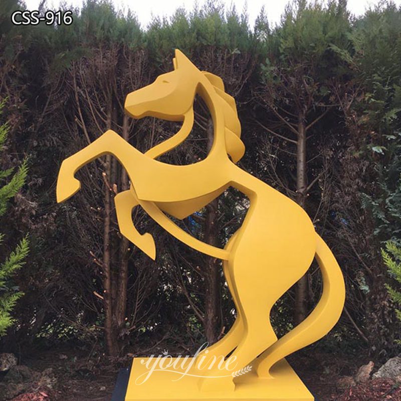 Stainless Steel Large Rearing Horse Statue Stainless Steel Sculpture