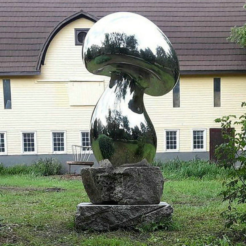 Stainless Steel Large Garden Mushroom Statues Outdoor Decor CSS-906 - Garden Metal Sculpture - 8