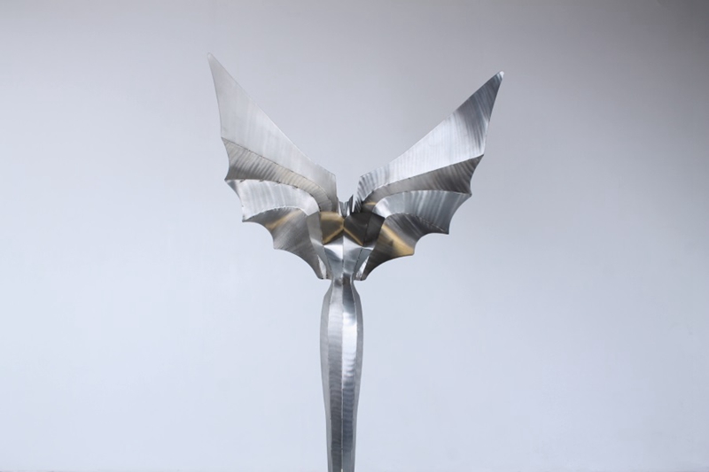Stainless Steel Abstract Modern Angel Statue Indoor Light Decor CSS-908 - Garden Metal Sculpture - 3