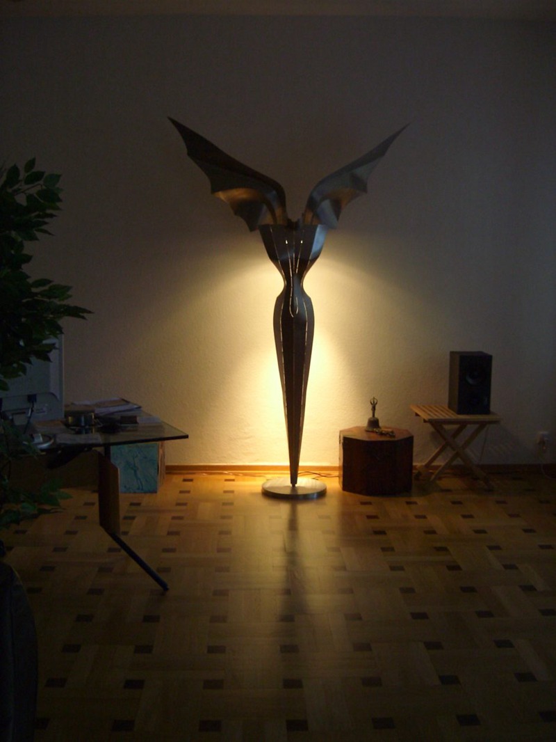 Stainless Steel Abstract Modern Angel Statue Indoor Light Decor CSS-908 - Garden Metal Sculpture - 2