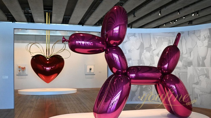 Famous Metallic Jeff Koons Balloon Dog Sculpture (3)