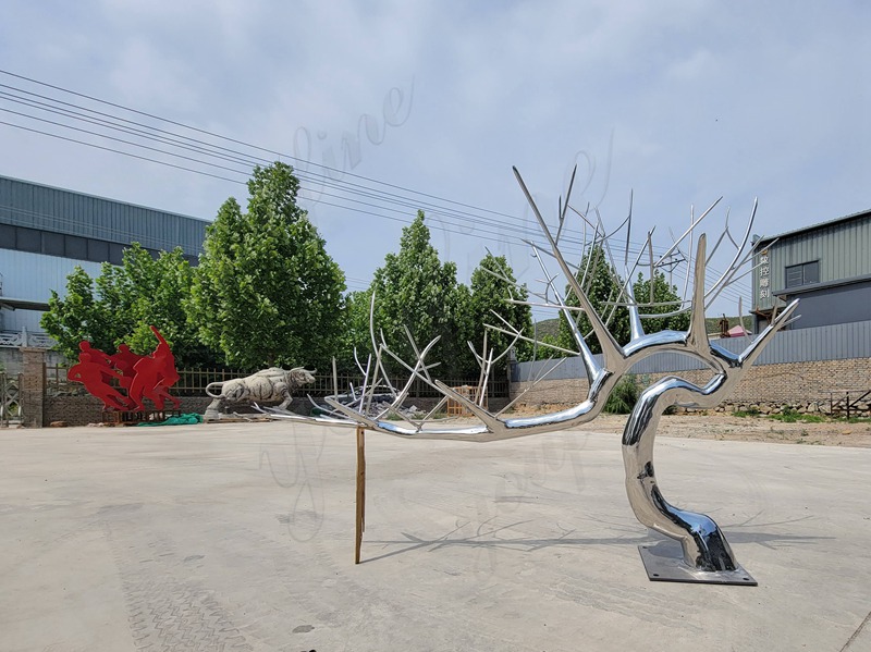 Large Outdoor Stainless Steel Tree Sculpture factory show (