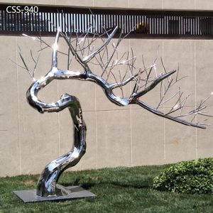 Modern Large Outdoor Stainless Steel Tree Sculpture Manufacturer CSS-940