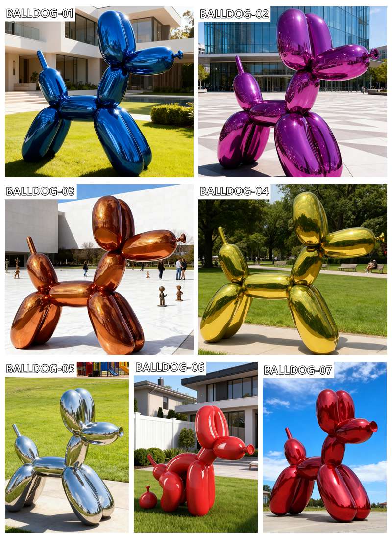 Large Jeff Koons's Purple Balloon Dog Sculpture for Sale CSS-17-4 - Hotel Lobby Sculptures - 4
