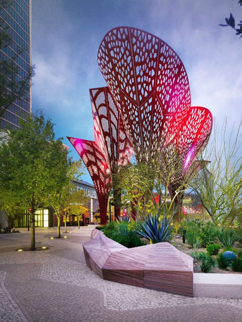 Modern Metal Landscape Urban Art Sculpture Architecture Supplier CSS-925 - Center Square - 1
