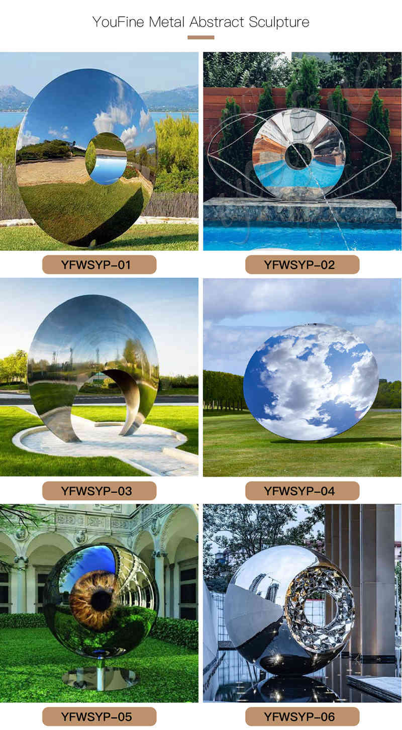 Large Mirror Stainless Steel Sculpture for Garden CSS-913 - Application Place/Placement - 2