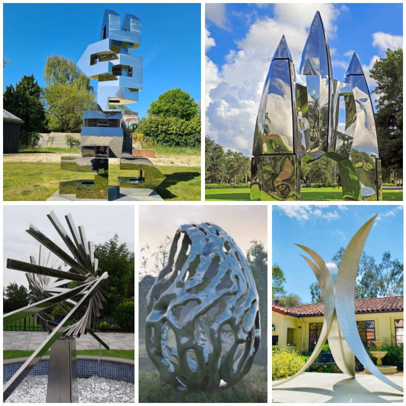 Stainless Steel Abstract Sculpture Fine Art Outdoor and Indoor CSS-911 - Mirror Stainless Steel Sculpture - 4