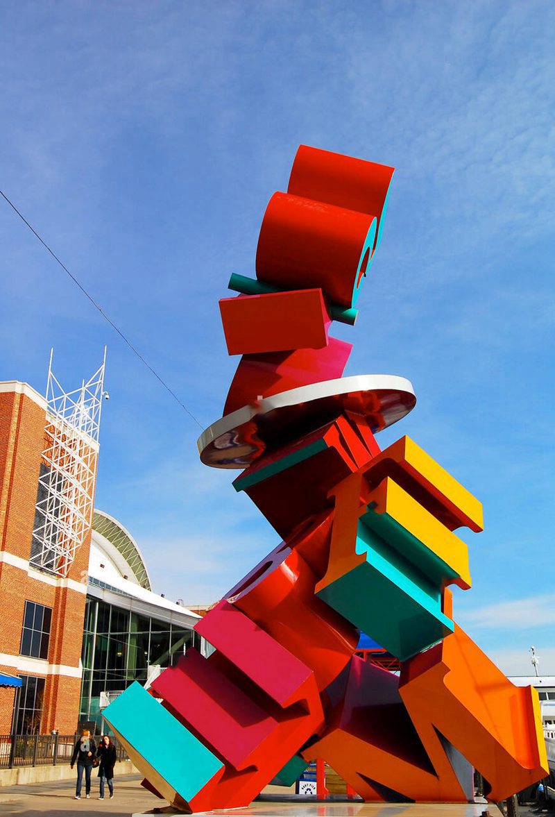 Painted Stainless Steel Letter Sculpture Art Project CSS-931 - Center Square - 5