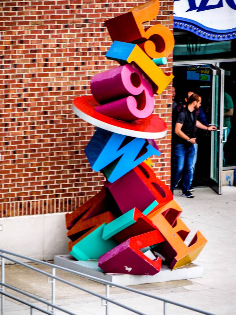 painted metal letter sculpture art project - YouFine Sculpture