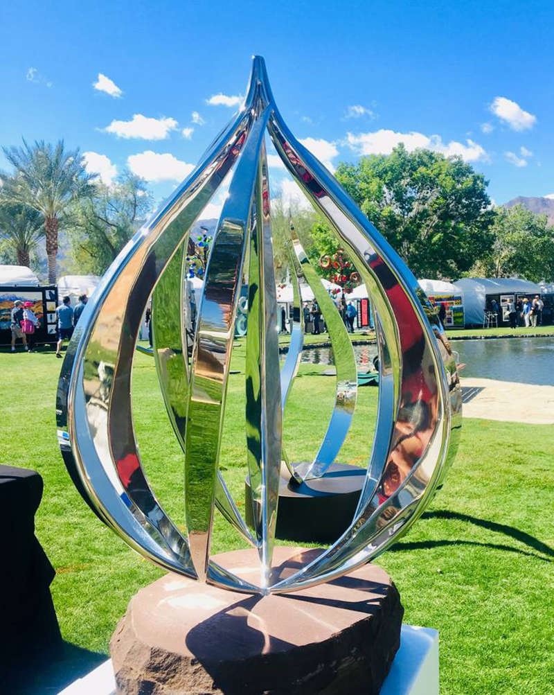 Stainless Steel Abstract Sculpture Fine Art Outdoor and Indoor CSS-911 - Mirror Stainless Steel Sculpture - 2