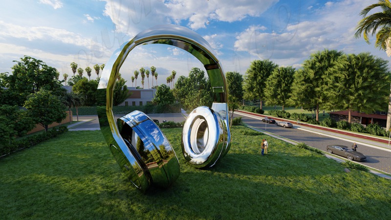 Mirror Polished Headphone Sculpture